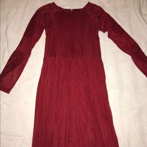 Maroon ASOS Midi Dress